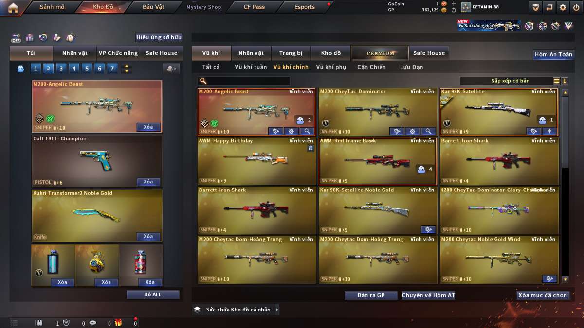 shop acc cf uy tin gia re
